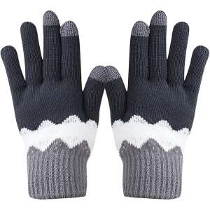 Чифт сиви и бели зимни ръкавици с тъчскрийн, марка Flippy - Дамски аксесоар