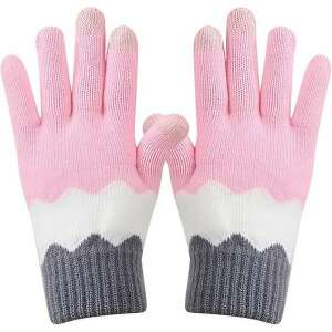 Розови и сиви ръкавици за докосване на екрана за жени, топли и удобни, идеални за зимата - Дамски аксесоар