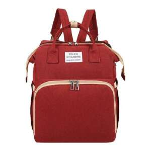 Red Flippy Multifunctional Mom Backpack with Changing Pad - Dressing Accessory