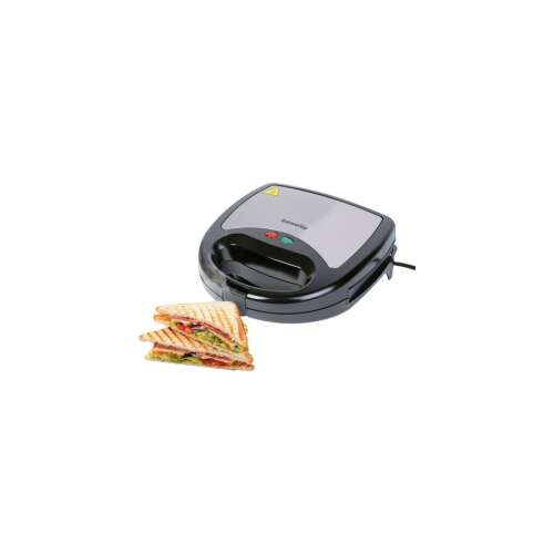 Bewello Aparat de sandwich 3 în 1, 800W, argintiu/negru, BW1024, cu un sandwich