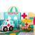 Set de mașini din lemn City Blocks + 115 covorașe educaționale pentru cărămidă 107750336