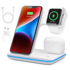 BIRAI® 3-in-1 wireless charging station for iPhone, Apple Watch, and AirPods - Wireless Charger