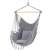 Pepita single hanging chair with cushions, light gray, comfortable and stylish for indoor and outdoor use