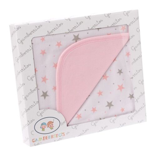Gamberritos takaró - dupla pamut 80x80cm csillag rózsaszín 10506 177704379 - Gamberritos