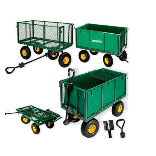 Pepita Multifunktions-Gartenwagen 500kg Kapazität #dunkelgrün