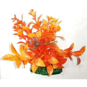 Narancssárga akváriumi műnövény 15 cm 39015424 