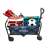 Pepita folding wagon with adjustable handle, dark blue, loaded with items for a picnic or outing
