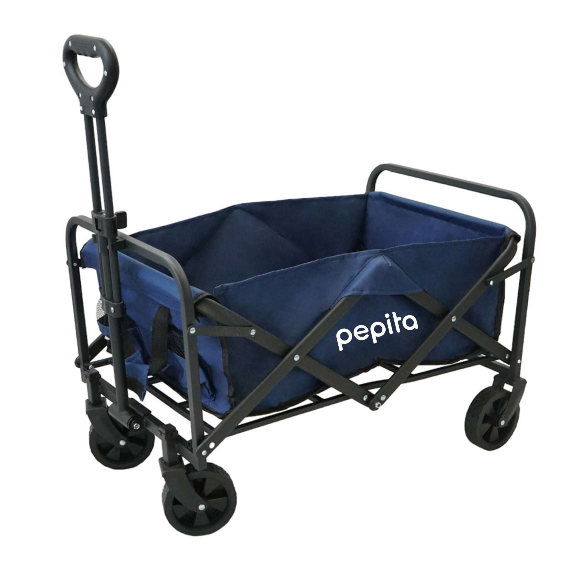 E-shop Pepita Skladací ručný vozík s nastaviteľnou rukoväťou - námornícka modrá