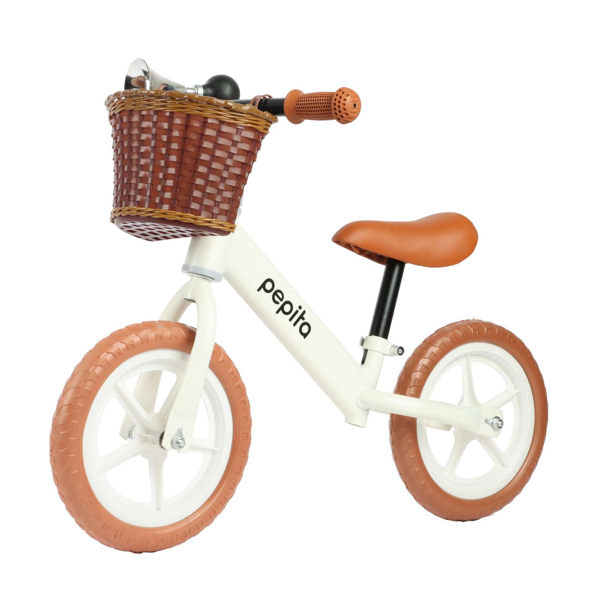 E-shop Bežecký bicykel Pepita s kovovým rámom, košíkom a klaksónom 12&qu...