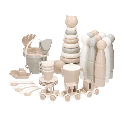 Wader Baby Entwicklungsspielzeug Set mit 5 Arten von Spielzeug - beige 111039647
