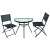 Jumi 2-person black garden furniture set