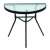 Front view of Jumi half-round glass top garden table