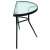 Jumi half-round glass top garden table
