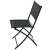 Side view of Jumi black folding garden chair