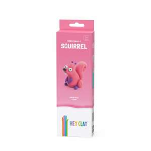 Hey Clay levegőn száradó gyurmakészlet, Erdő Állatok Mókus, 3 darab - Hey Clay
