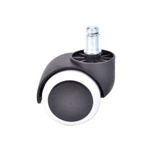 Irodai szék gumírozott görgő készlet, fehér - 5db