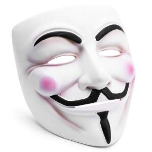 Guy Fawkes Maske, Anonymous Maske, V for Vendetta Maske, weiße Maske, Halloween Maske - Zubehör Kleidung