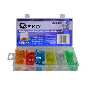 Geko G02809 Autós Biztosíték Szett, 120 db 107770404 - Geko