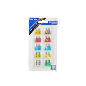 Geko G03617 car fuse set, 10 pieces, includes 5A, 7.5A, 10A, 15A, 20A, 25A, 30A fuses - Blade Fuse