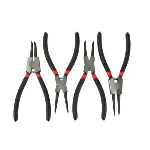 Set clești pentru inele de siguranță GEKO 200mm cu vârfuri drepte și curbate - Clește