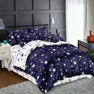 7 részes csillagos ágyneműhuzat szett sötétkék-fehér színben - Ágynemű - ifjúsági és felnőtt