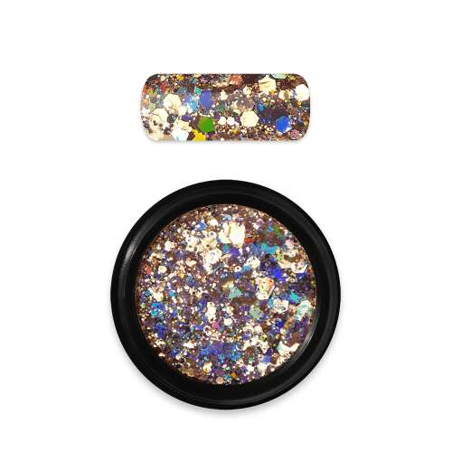 Moyra Holo glitter mix 02. Arany köröm glitter, holografikus köröm glitter, köröm díszítő glitter, arany köröm glitter - Körömdíszítő csillámpor