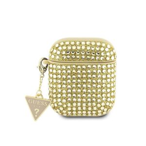Guess GUA2HDGTPD AirPods 1/2 cover złoty/gold Rhinestone Triangle Charm 113779915 - Zestaw słuchawkowy