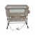 Pepita beige bedside bassinet with storage basket and adjustable height
