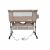 Pepita beige bedside bassinet with storage and attachment straps