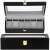 Black wooden watch box with glass top, 6 slots for watches
