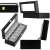 Black wooden watch box with glass top, 6 slots for watches