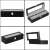 Black wooden watch box with glass top, 6 slots for watches