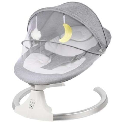 Pepita ringató-zenélő Elektromos hinta Bluetooth funkcióval és távirányítóval #világosszürke 119865632