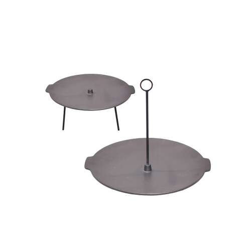 Öntöttvas grill tárcsa, 44 cm, lábakkal és akasztóval