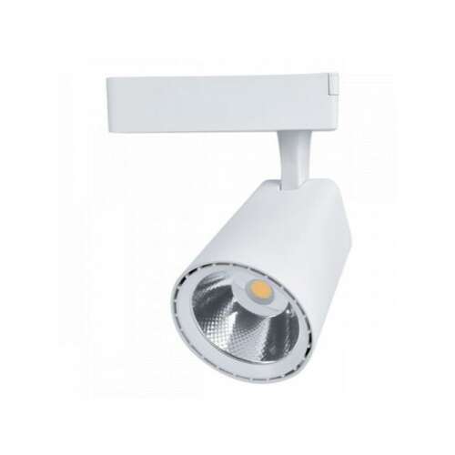 Sínes LED lámpa , track light , 1 fázisú , 2 pólusú , 20 Watt , 36° , természetes fehér , fehér , Elmark