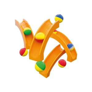 Hubelino 12 darabos golyópálya szett narancssárga csúszdákkal és színes golyókkal - Hubelino