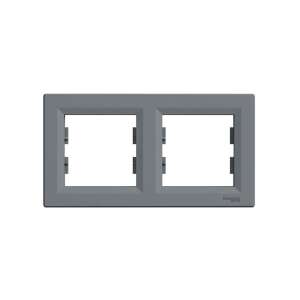 Schneider Electric ASFORA horizontales Stahl-Doppelrahmen - Rahmen für Schalter