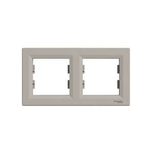 Schneider Electric ASFORA cadru orizontal dublu, bronz - Schneider Rame pentru întrerupătoare