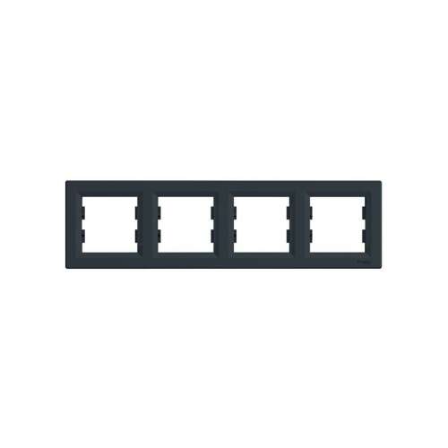 Cadru orizontal Schneider ASFORA pentru 4 module, antracit