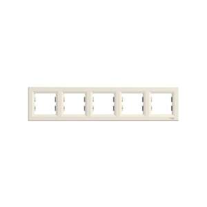 Schneider EPH5800523 ASFORA horizontal beige fünfteiliger Rahmen 107837060 - Rahmen für Schalter