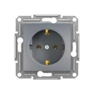 Priză electrică Schneider Electric Asfora 2P+F, oțel, fixare cu șuruburi, 16A - Capace prize