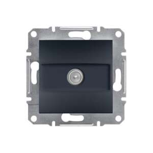 Priză TV Schneider Electric Asfora, antracit, capăt, 1 dB, conector masculin IEC 9,52 mm - Capace prize