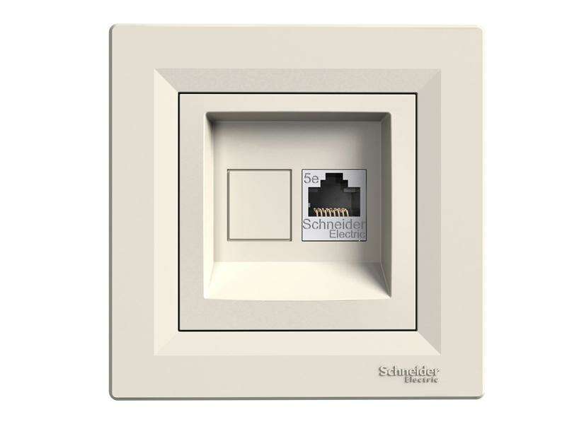 Schneider EPH4300123 ASFORA bej 1xRJ45 Cat5e UTP soclu