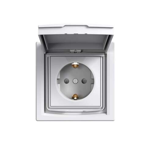 Schneider EPH3100321 ASFORA GYV/plug-in/IP44/cadru/alb soclu 2P+F