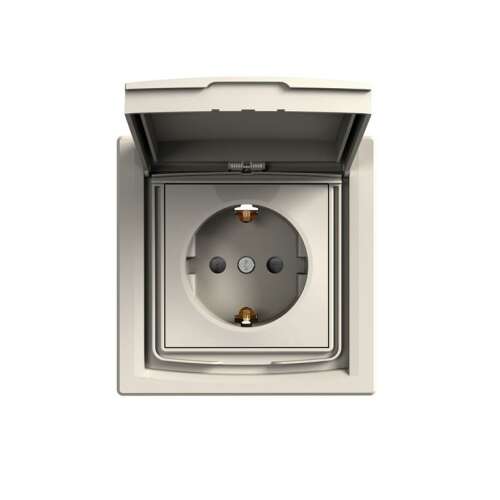 Schneider EPH3100323 ASFORA GYV/plug-in/IP44/cadru/bej soclu 2P+F