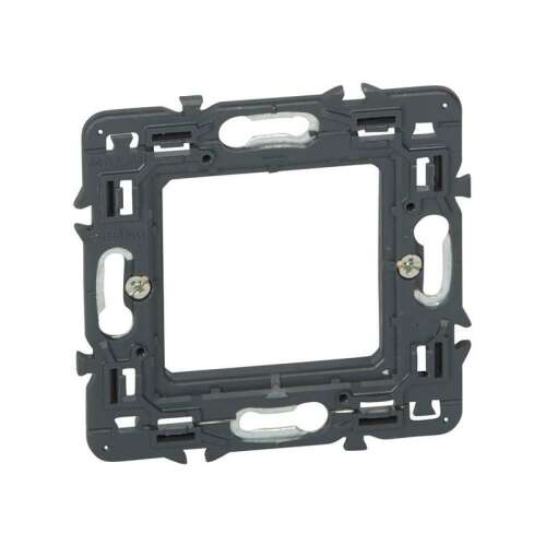 Legrand Céliane/Program Mosaic 1-es 2 Modul mit Nägeln sortierbarer Befestigungsrand, schwarz, Elektroinstallationshilfe