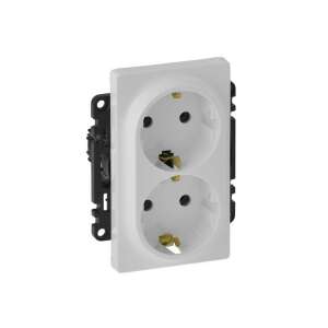 Priză Legrand Valena Life cu 2 poli, alb, fără protecție pentru copii - Capace prize