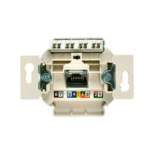 Siemens 5TG2027-1 Delta UAE 1X8pólusú UTP RJ45 CAT6 A informatikai csatlakozóaljzat