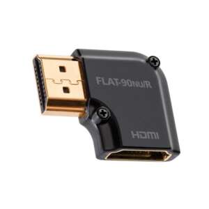 AudioQuest FLAT-90NUR HDMI adapter, 90 fokos jobb oldali szög, aranyozott csatlakozókkal - Audioquest