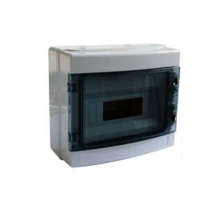 Tracon EDFKIP65-12/1 1x12 modulos elosztó doboz átlátszó ajtóval, IP65, 660V AC, N/PE sínnel - Áramvezető sín